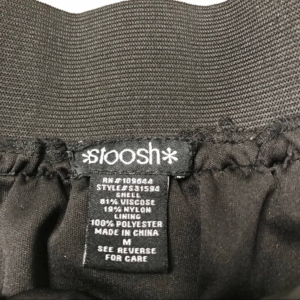 Stoosh Skirt Sz M Black Texture Rosette Mini - Picture 3 of 7
